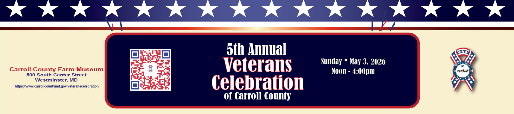 THIS SUNDAY!  The 5th Annual Veterans Celebration  A free event at the Farm Museum!